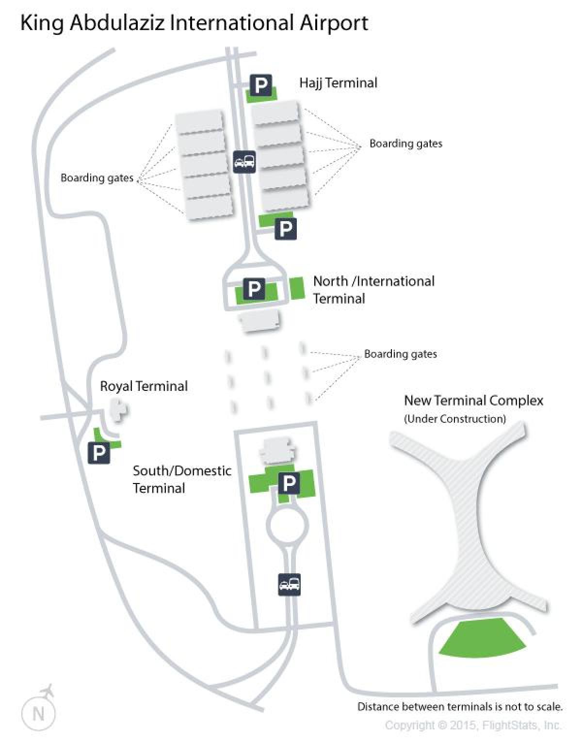 Mapa do terminal do aeroporto de Meca (Makkah)